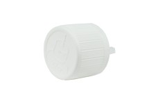 Child Resistant Dropper Cap (White) with Polycone Sealer for Glass Bottles (5-100ml) 
