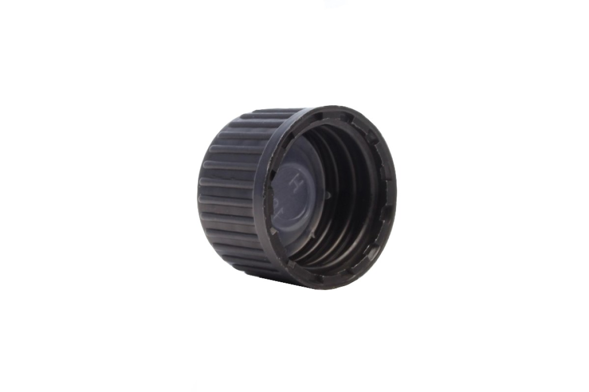 Screw Cap with Polycone Sealer (Black) for Glass Bottles (5-100ml) Screw Cap with Polycone Sealer (Black) for Glass Bottles (5-100ml)