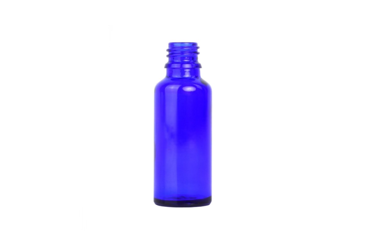 Blue Glass Dropper Bottle 30ml (Caps EXCLUDED) Blue Glass Dropper Bottle 30ml (Caps EXCLUDED)