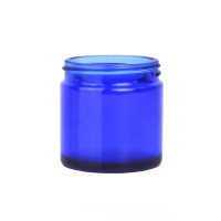 Blue Glass Cosmetic Jar 60ml (Lids EXCLUDED)