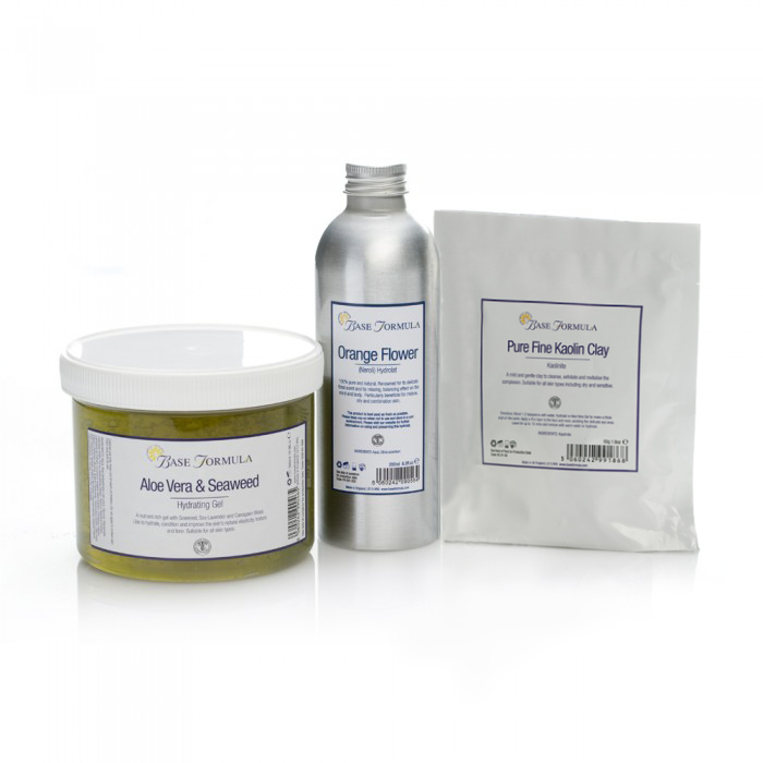 Kaolin Clay Face Mask Kit with Aloe Vera Gel & Hydrolat
