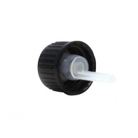 Standard Cap with Dropper (Black) for Glass Bottles (5-100ml)